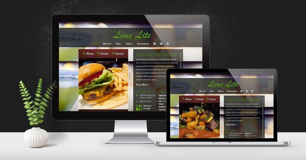 Portfolio Digital Attic The Lime Lite Restaurant Devices