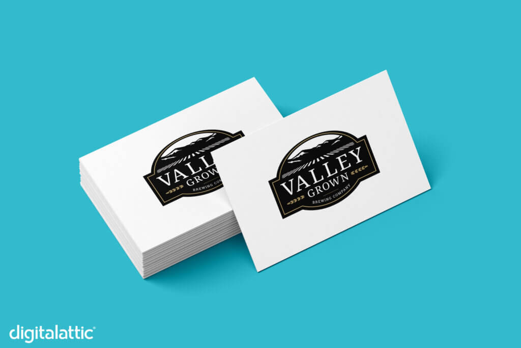 portfolio digital attic valley grown brew company business card