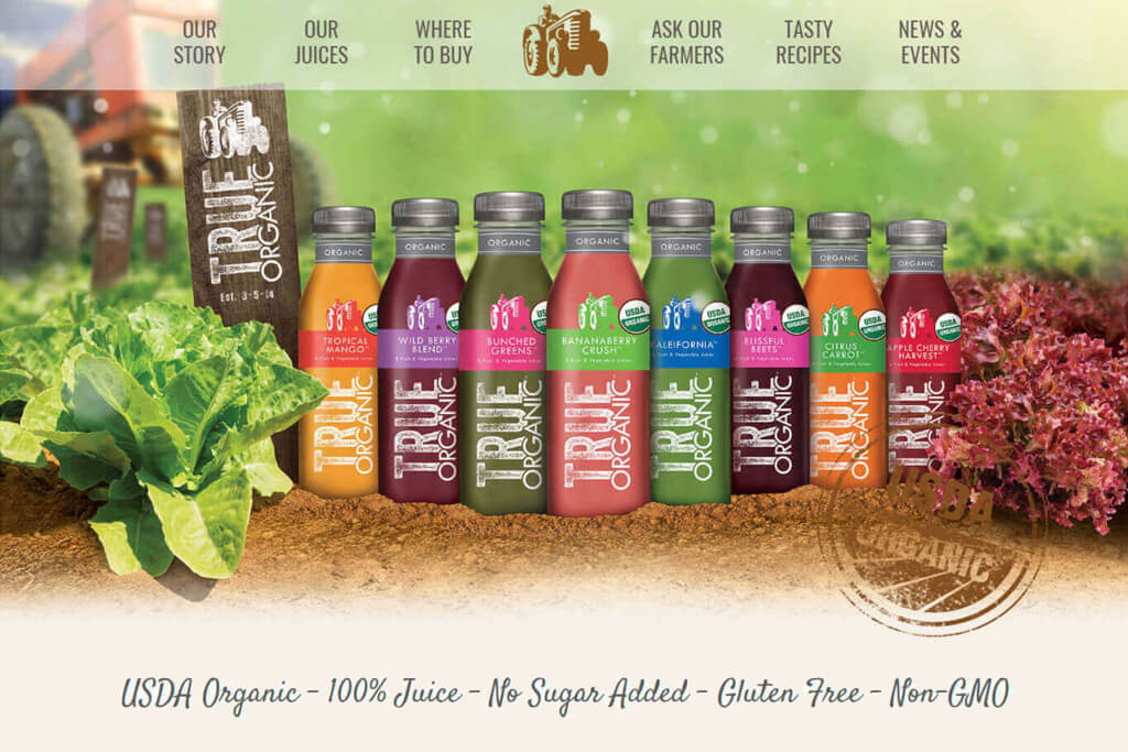 Portfolio Digital Attic True Organic Juice