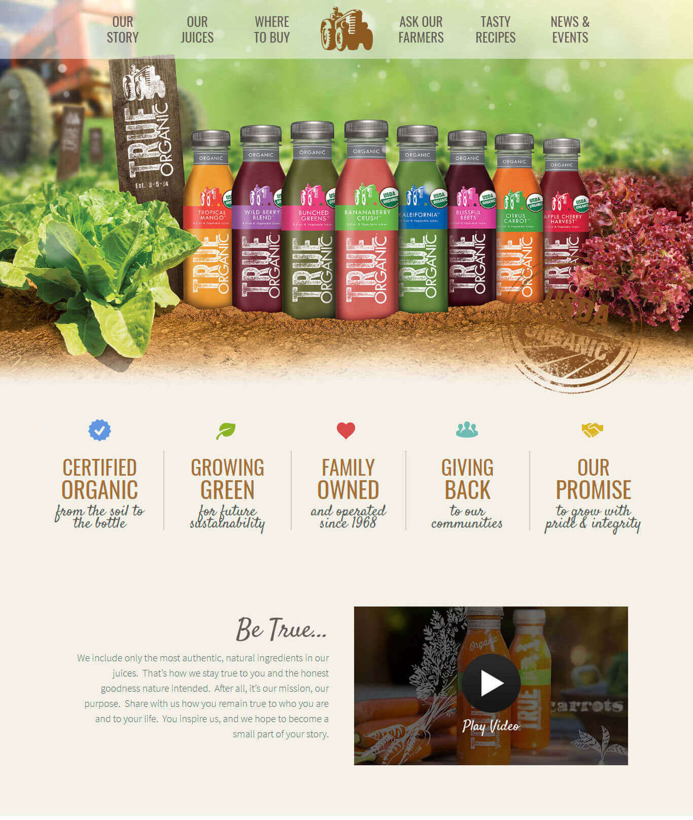 Portfolio Digital Attic True Organic Juice Cover